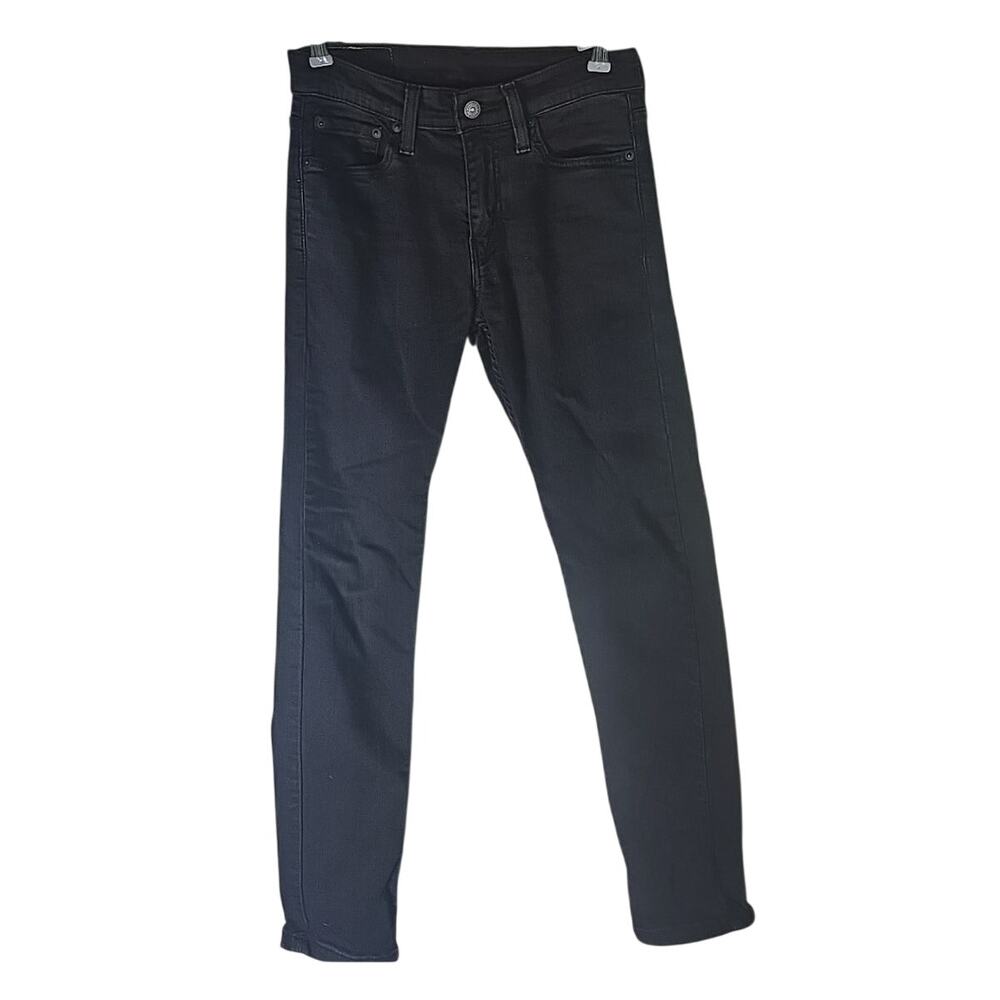 Levi's 510 Mid Rise Skinny Jeans Tapered Stretch Womens 28 X 32 Black Casual